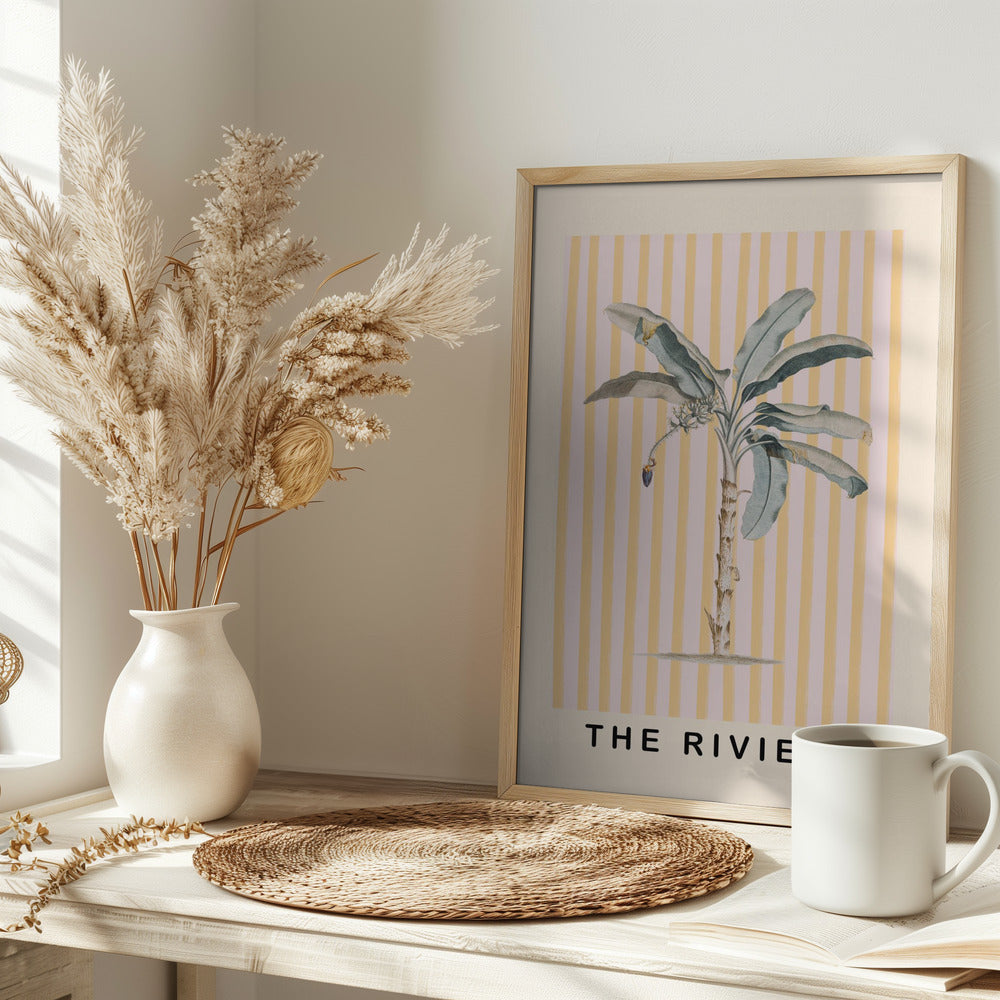 Pink and Yellow Palm Tree Poster