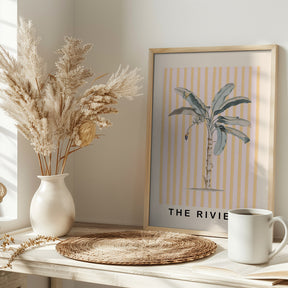 Pink and Yellow Palm Tree Poster