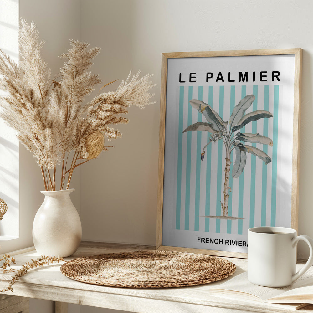 Striped Palm Tree Poster