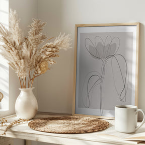 Oneline Tulip Poster