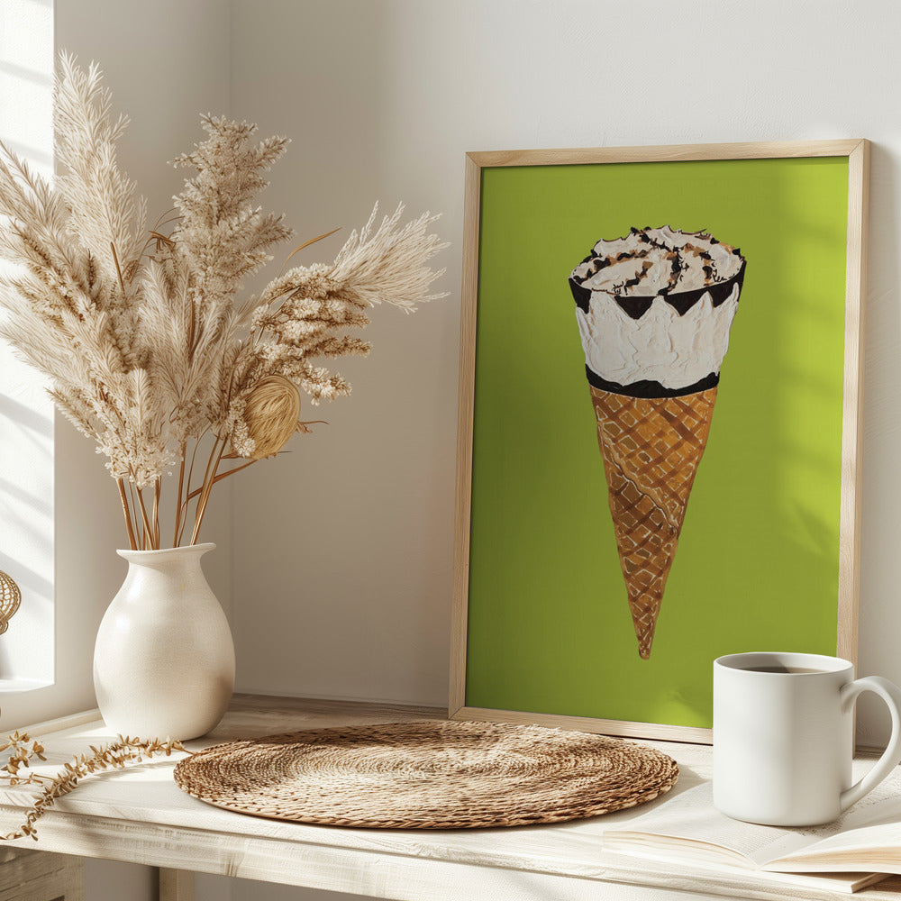 Cornetto On Pistachio Poster