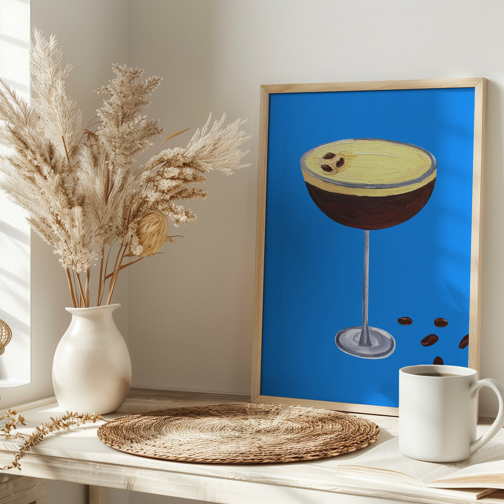 Espresso Martini Blue Poster