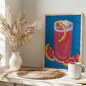 Grapefruit Paloma Blue Poster