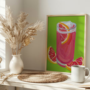 Grapefruit Paloma Pistachio Poster