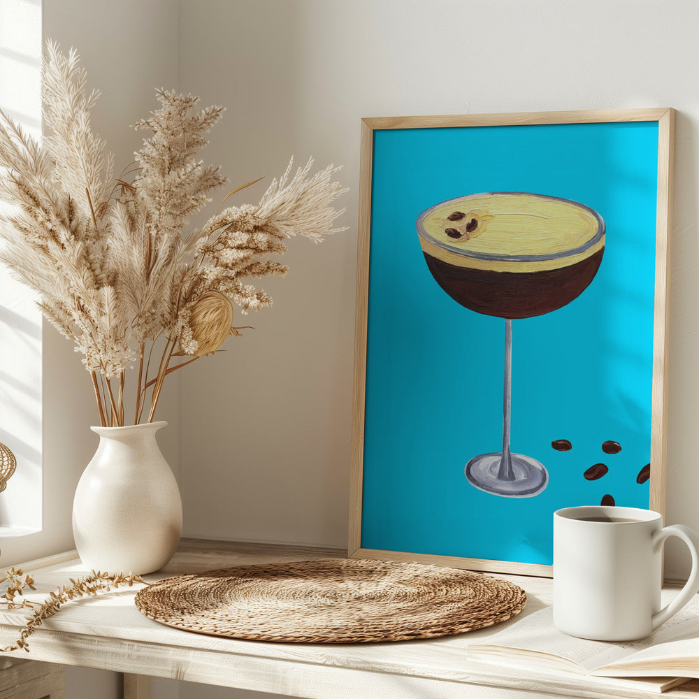 Espresso Martini Sky Blue Poster