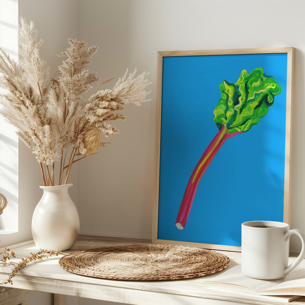 Rhubarb Light Blue Poster