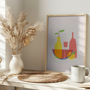 Still Life With Wine and Bottles Poster