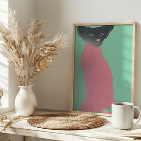 Hippy Cat Poster