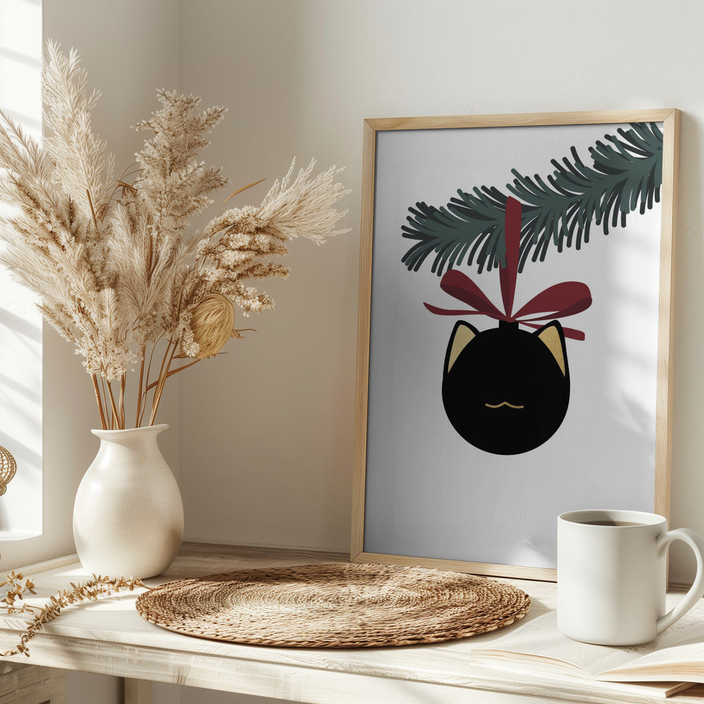 Meowrry bauble (black white) Poster