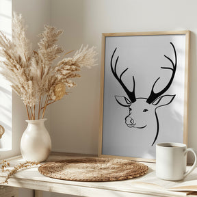 Reindeer head Poster