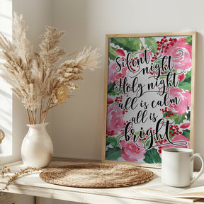 Floral silent night Poster