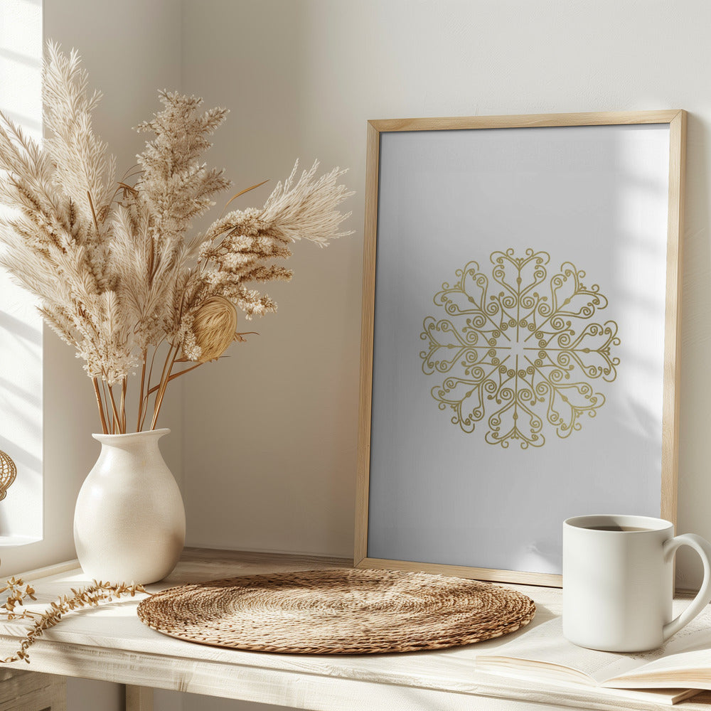 Gold lace snowflake (1) Poster