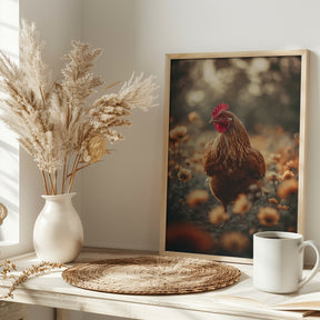 Chicken Portrait Poster