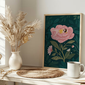 Peony Girl Poster