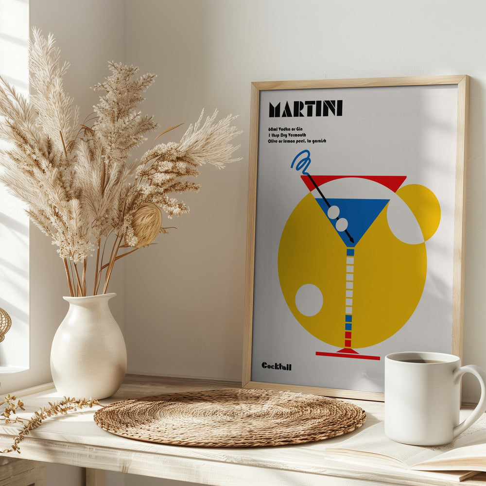 Martini Bauhaus Cocktail Poster