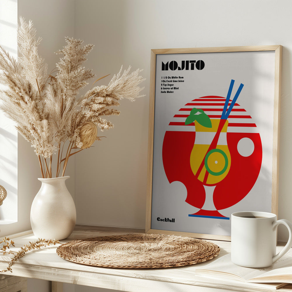 Mojito Bauhaus Cocktail Poster