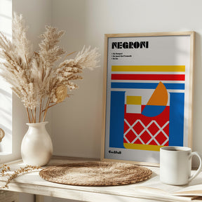 Negroni Bauhaus Cocktail Poster