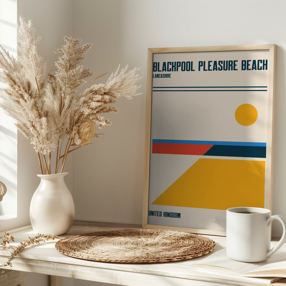 Blackpool Pleasure Beach Travel Poster Poster