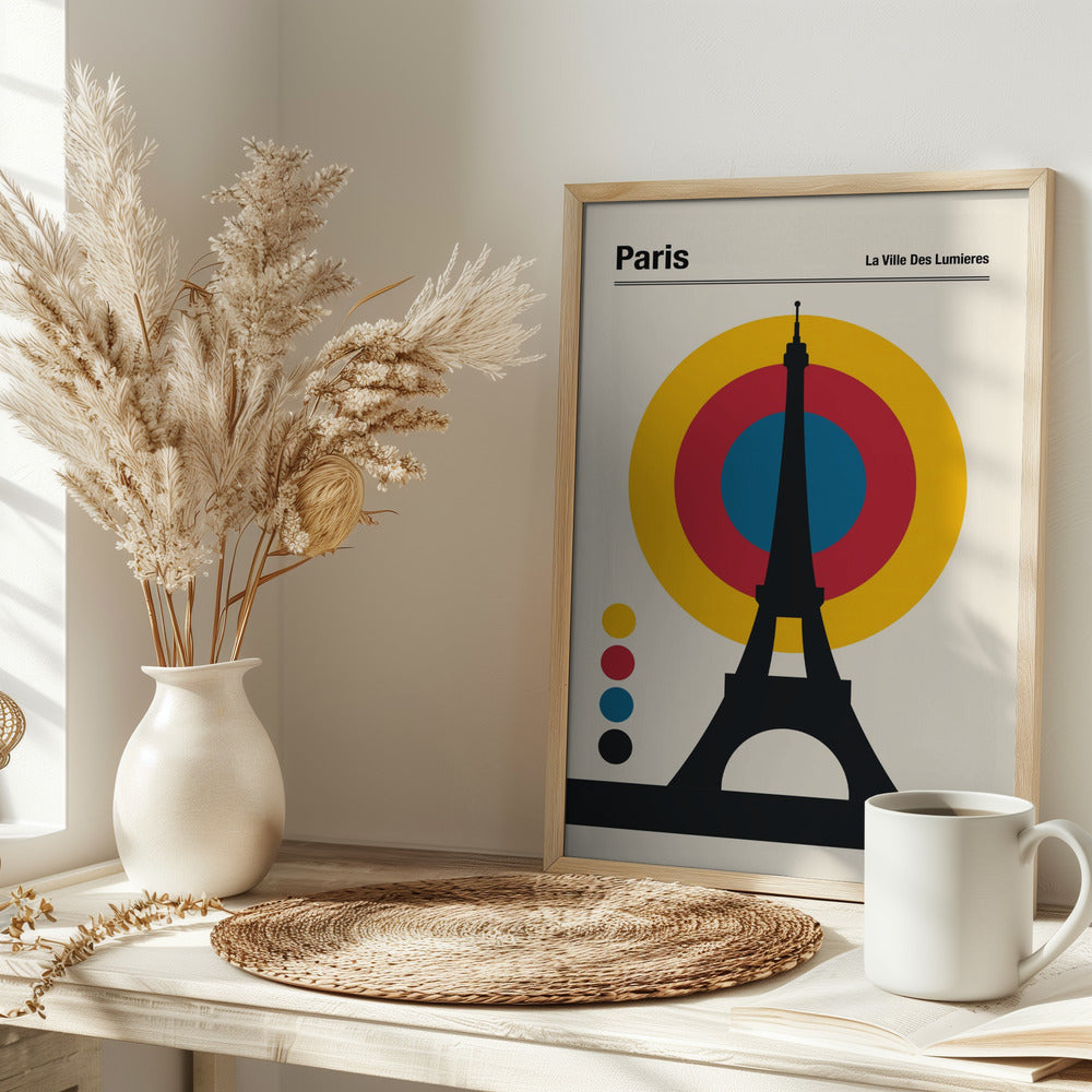 Paris Eiffel Tower Retro travel Print Poster