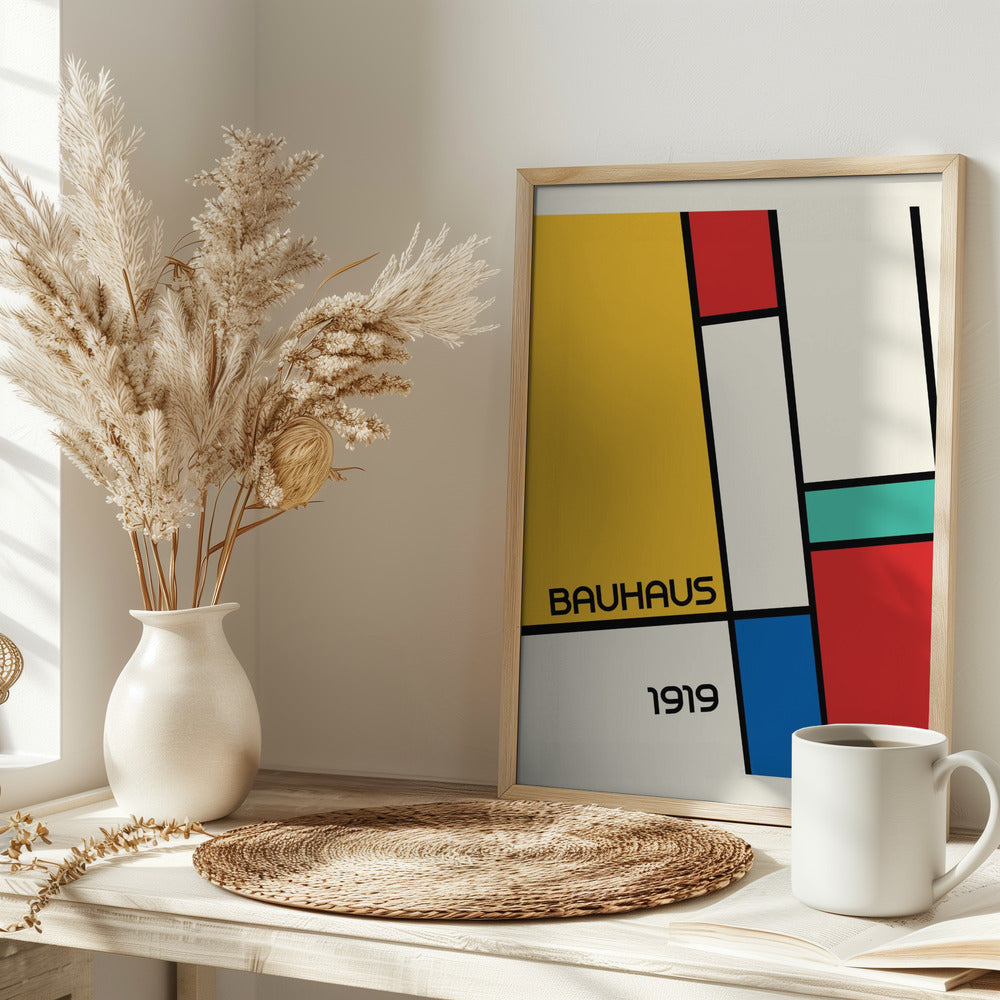 Bauhaus Geometric Design Retro Poster