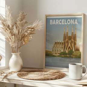 Barcelona Travel Print Poster