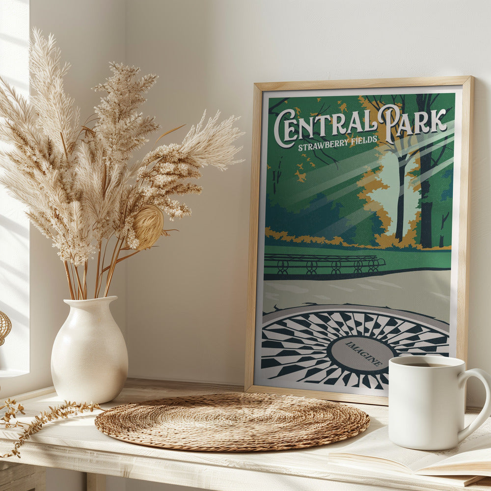 Central Park New York Travel Print Poster