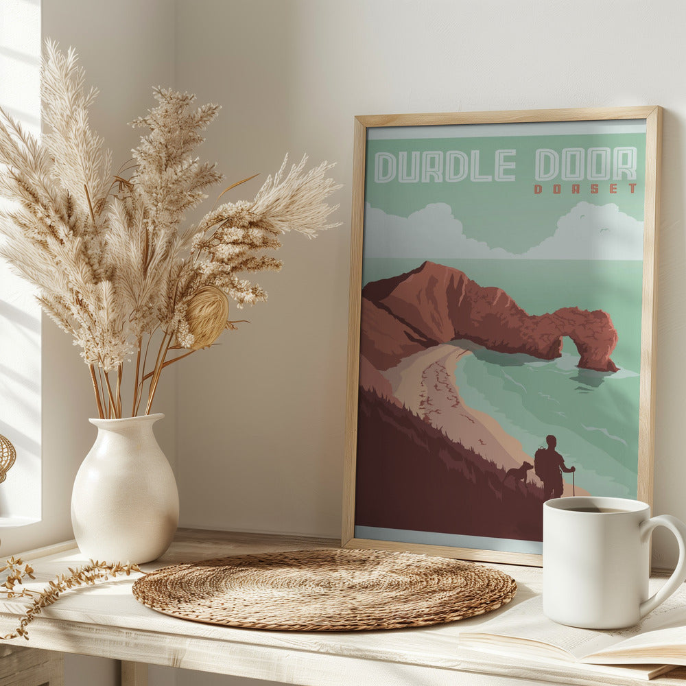 Durdle Door Dorset Travel Print Poster