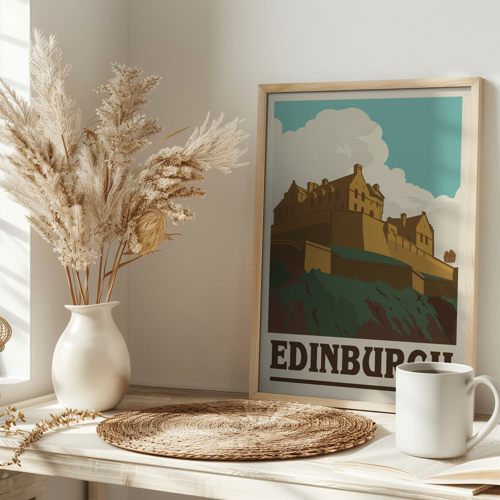 Edinburgh Castle Travel Print Poster