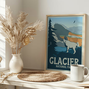 Glacier National Park Travel Print Poster