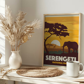 Serengeti National Park Travel Print Poster