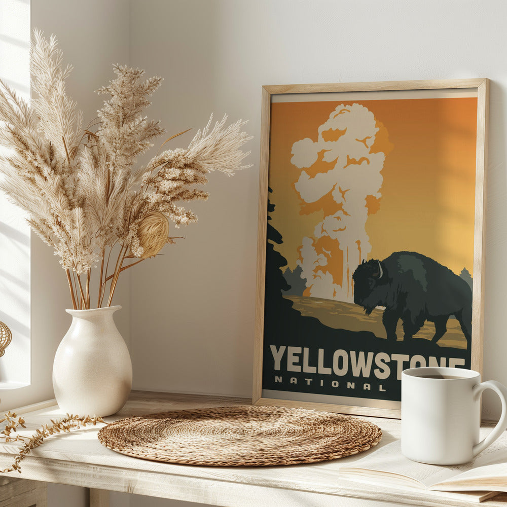 Yellowstone National Park Travel Print Poster