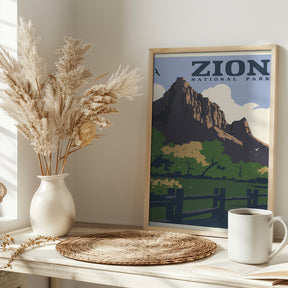 Zion National Park Travel Print Poster