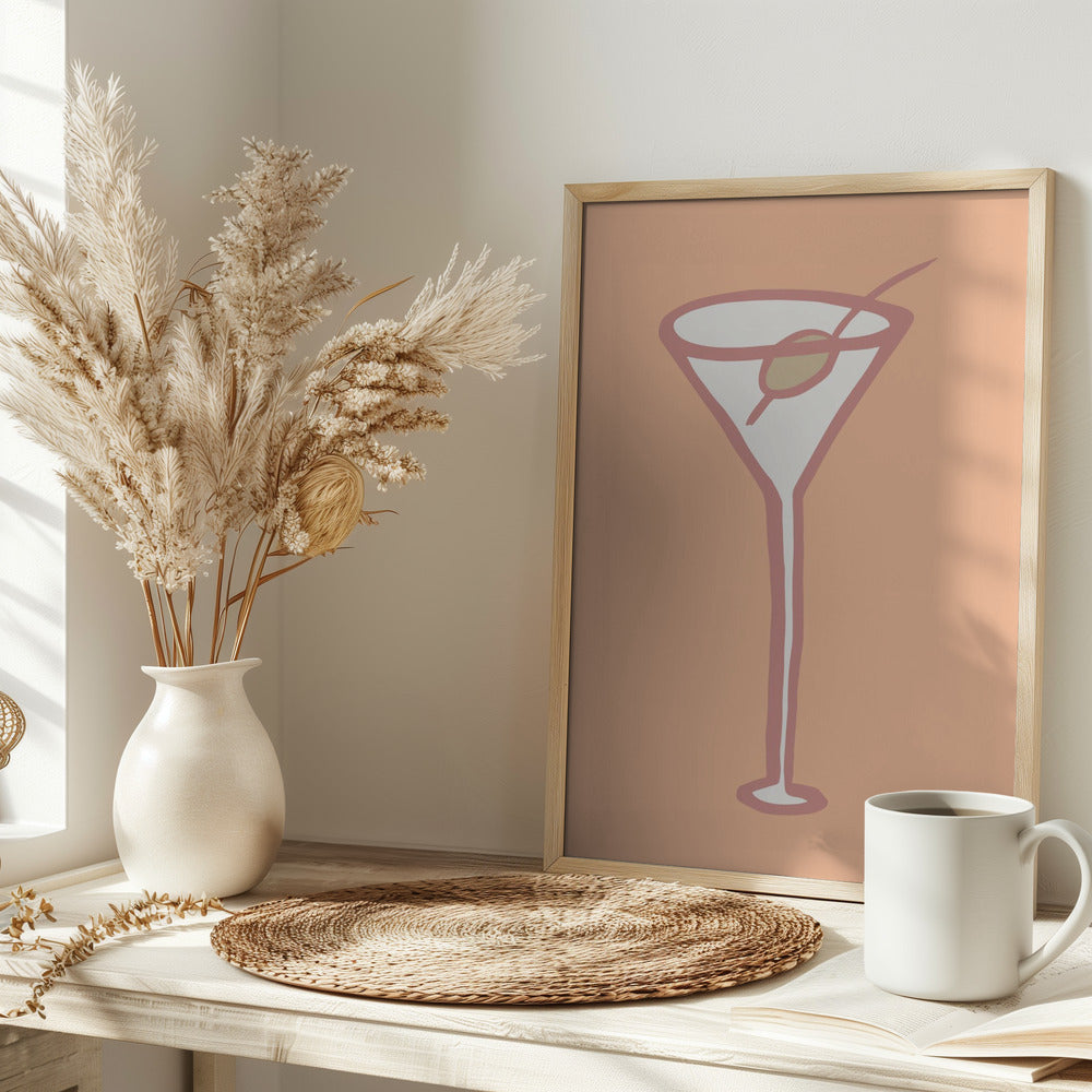 Olive In Glass Peach Fuzz Poster Poster