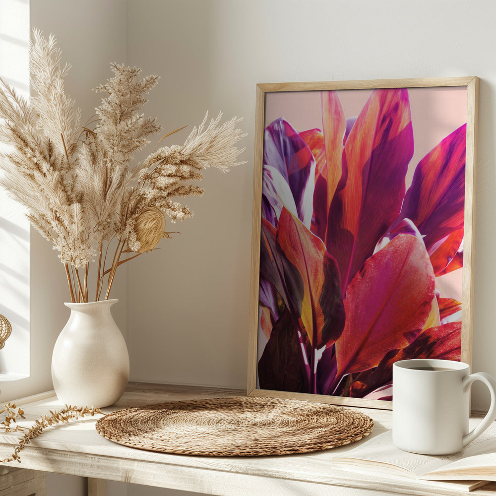 Fuchsia Leaves I Poster