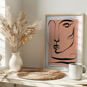 Le Visage (Peach) Poster