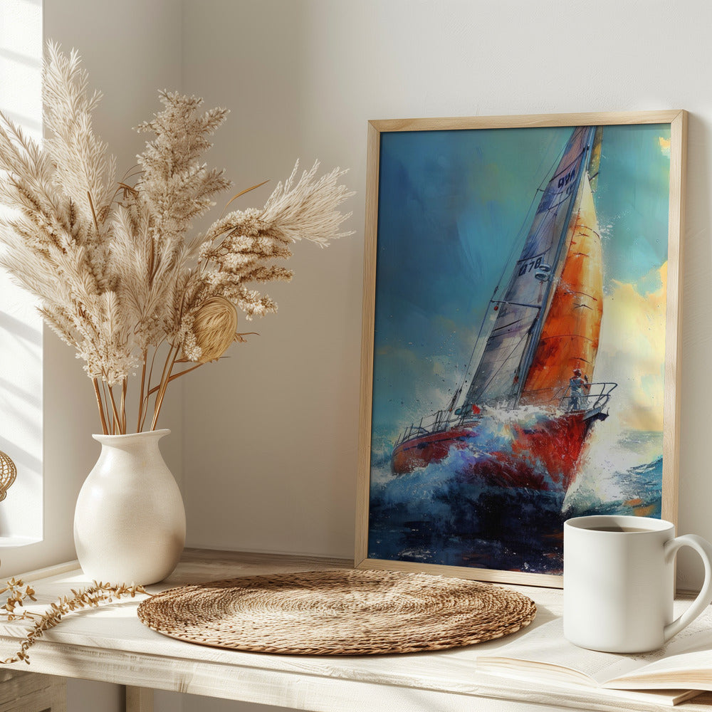 Yacht racing sport art 30 Poster