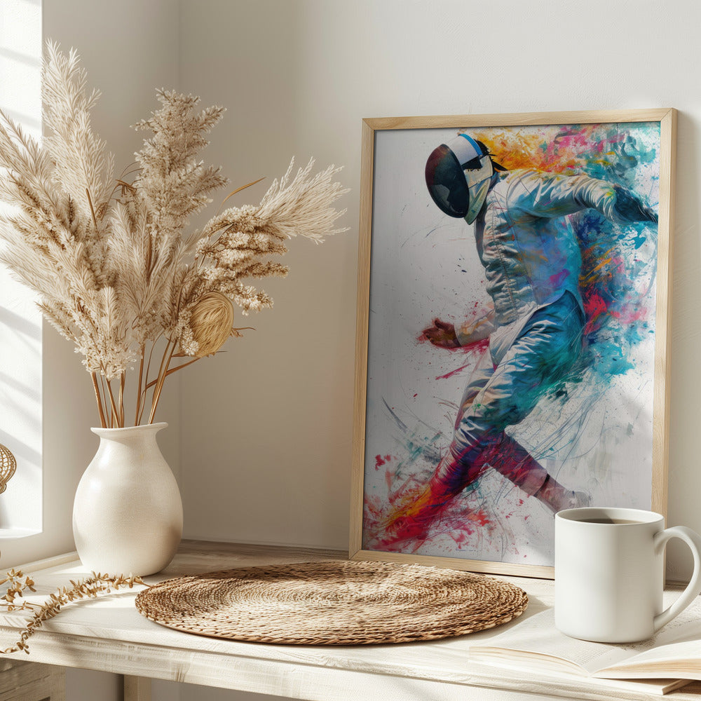 Fencing sport art #fencing #sport Poster