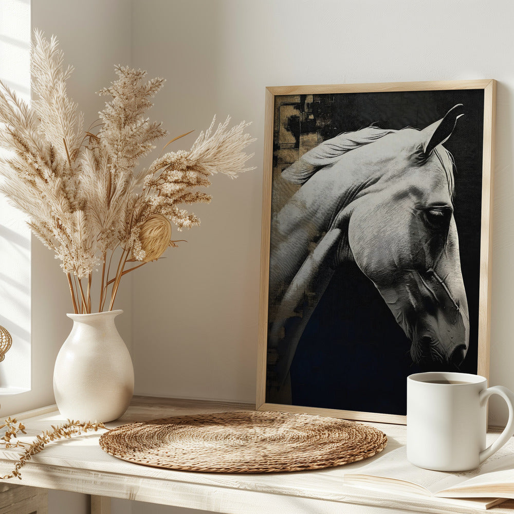 White horse Poster