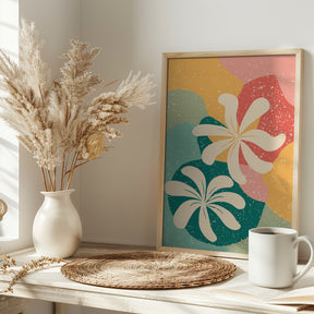 Abstract Flowers Poster