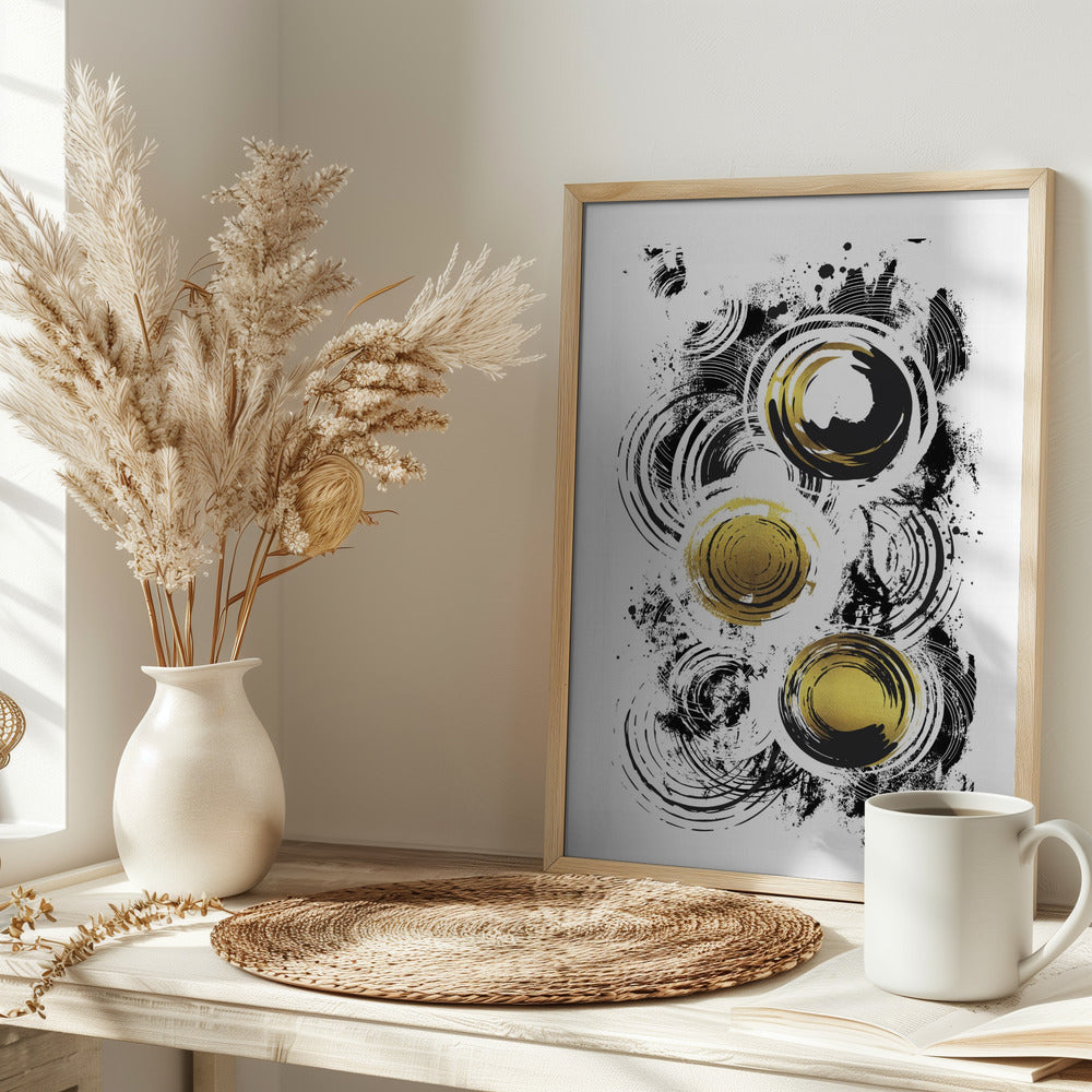 ABSTRACT ART Raving Circles Poster