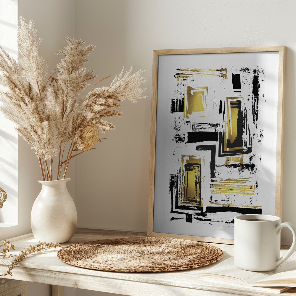 ABSTRACT ART Edgy Structures Poster