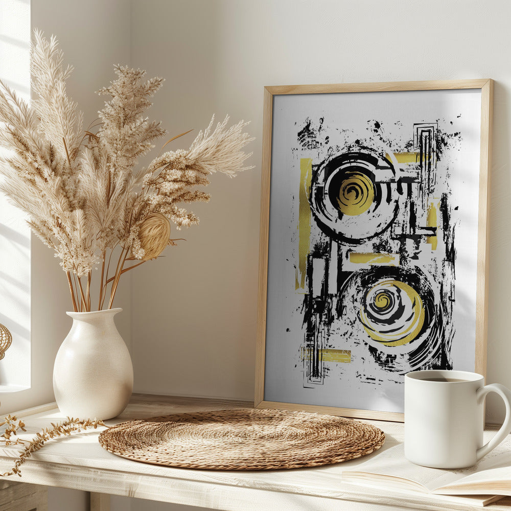 ABSTRACT ART Hard Working Poster