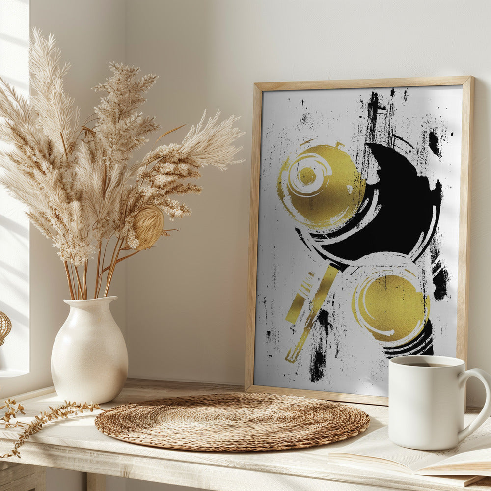 ABSTRACT ART Flying spheres Poster