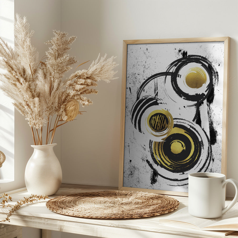 ABSTRACT ART Rotating circles Poster