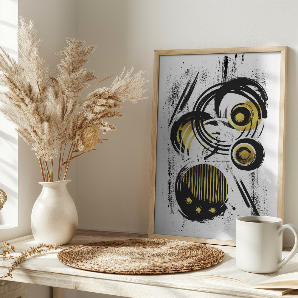 ABSTRACT ART Funky circles Poster