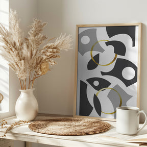 Cut Out Abstract No. 1 | gold Poster