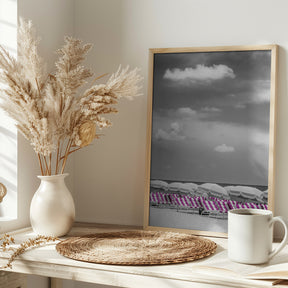 Idyllic beach scene | pink color pop Poster