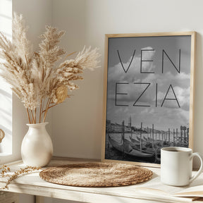 VENICE Grand Canal and St Mark&#039;s Campanile | Text &amp; Skyline Poster