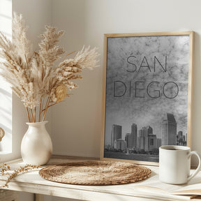 SAN DIEGO Skyline | Text Poster