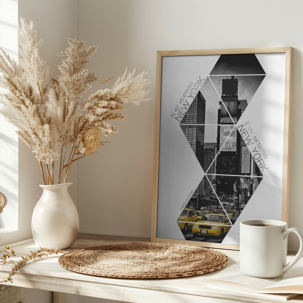 Coordinates NEW YORK CITY Times Square | colorkey Poster